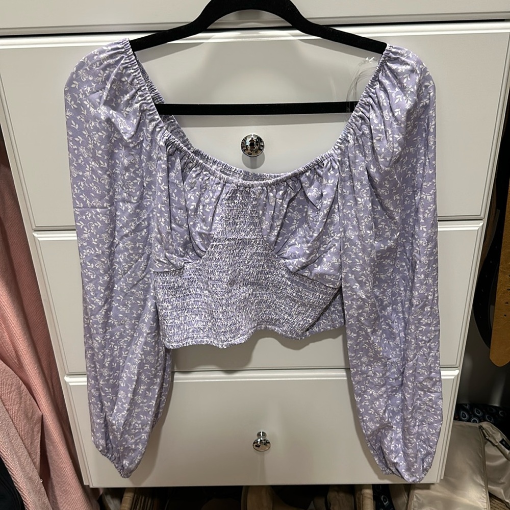Purple floral blouse Rewind (L)